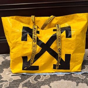 Off-White Yellow and Black Graphic Tote